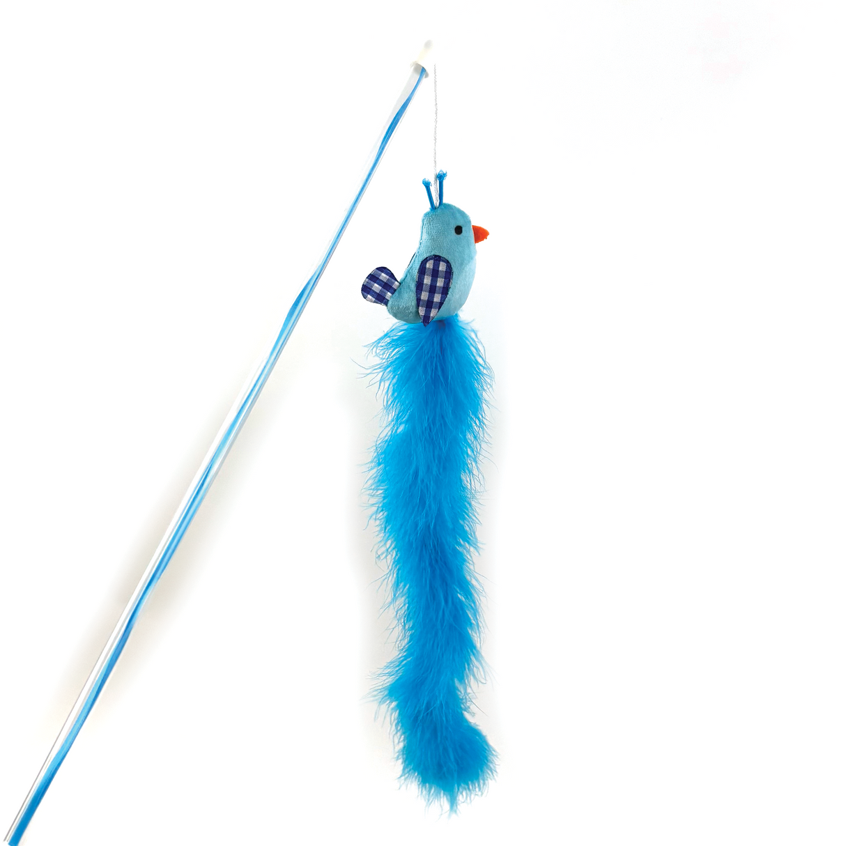 Happy Pet Tabby Patch Extra Long Bluebird Cat Teaser