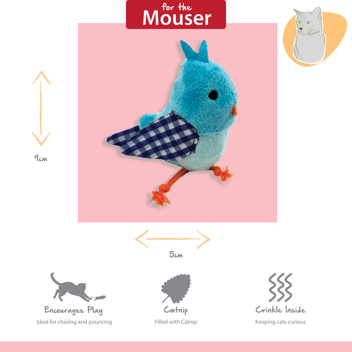 Happy Pet Tabby Patch Bluebird 2 Pack