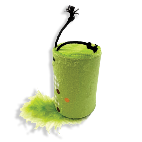 Happy Pet Tabby Patch Caterpillar Rattle & Roll Cat Toy