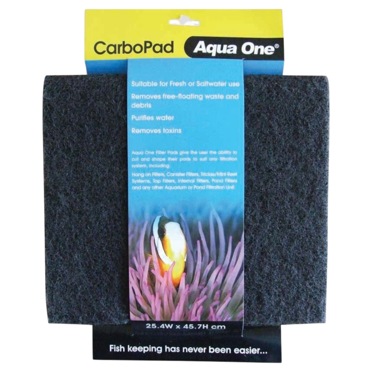 Aqua One Carbo Pad - Self Cut Filter Pad