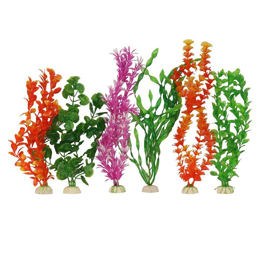 Aqua One Aquarium Plastic Plant Pack 40cm 6pk