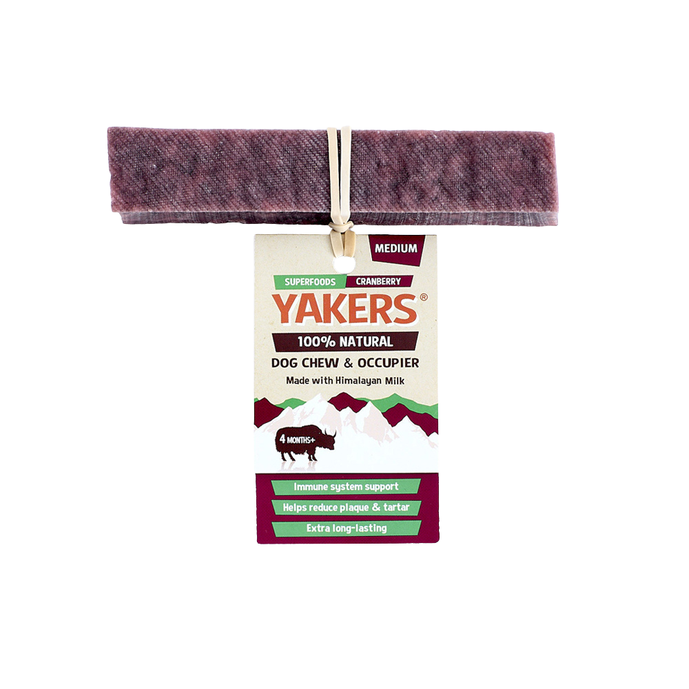 Yakers Cranberry Dog Chew Medium