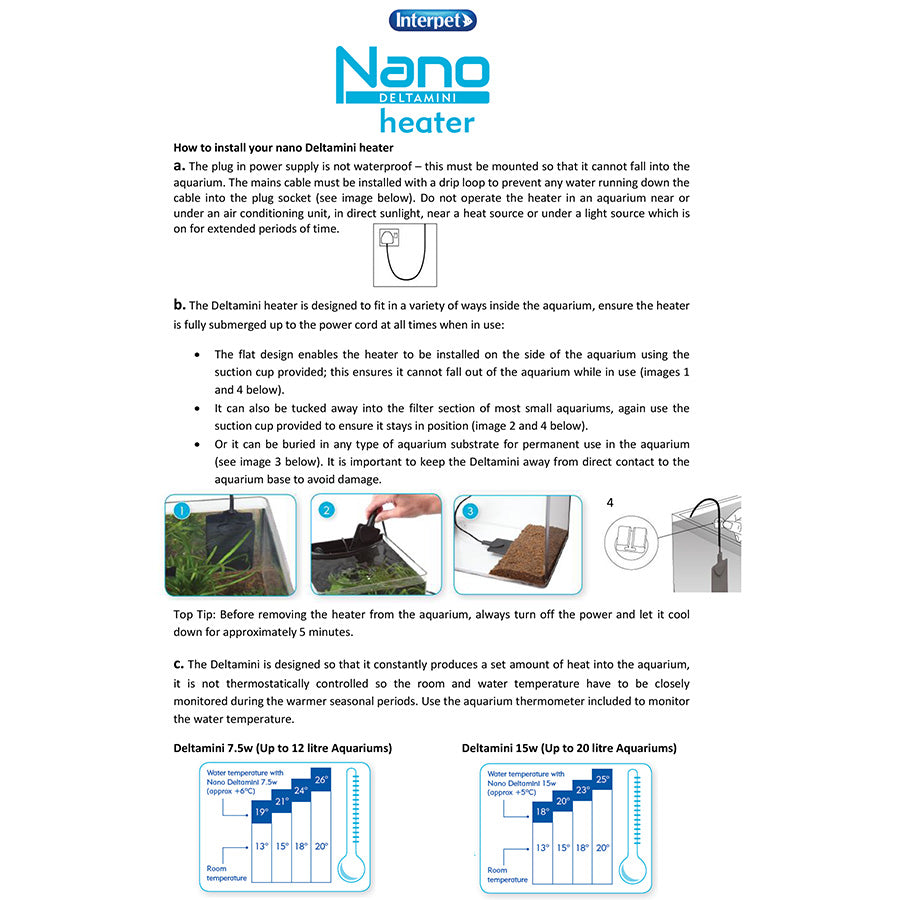 Interpet Flat Flexi Nano Therma Heater 15W