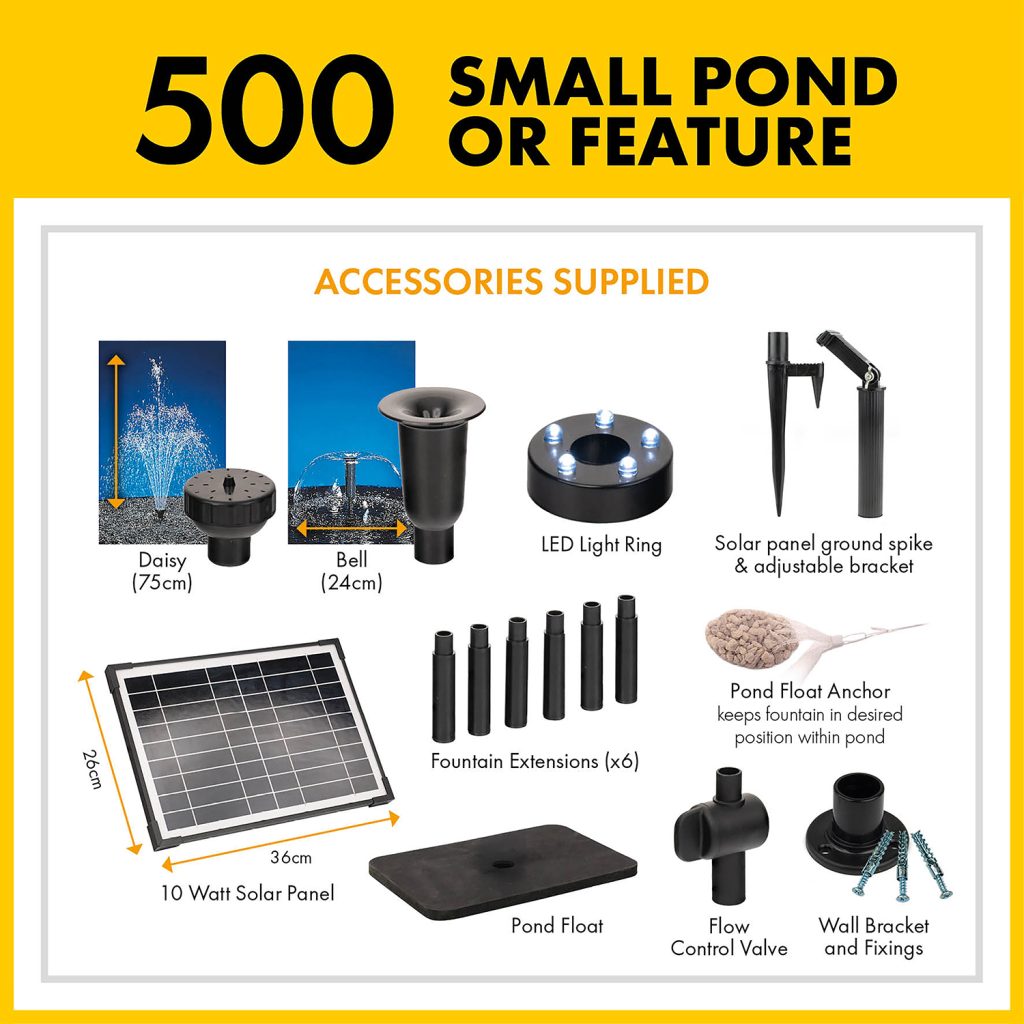Blagdon Liberty Solar 500 Pond Pump and LED Light