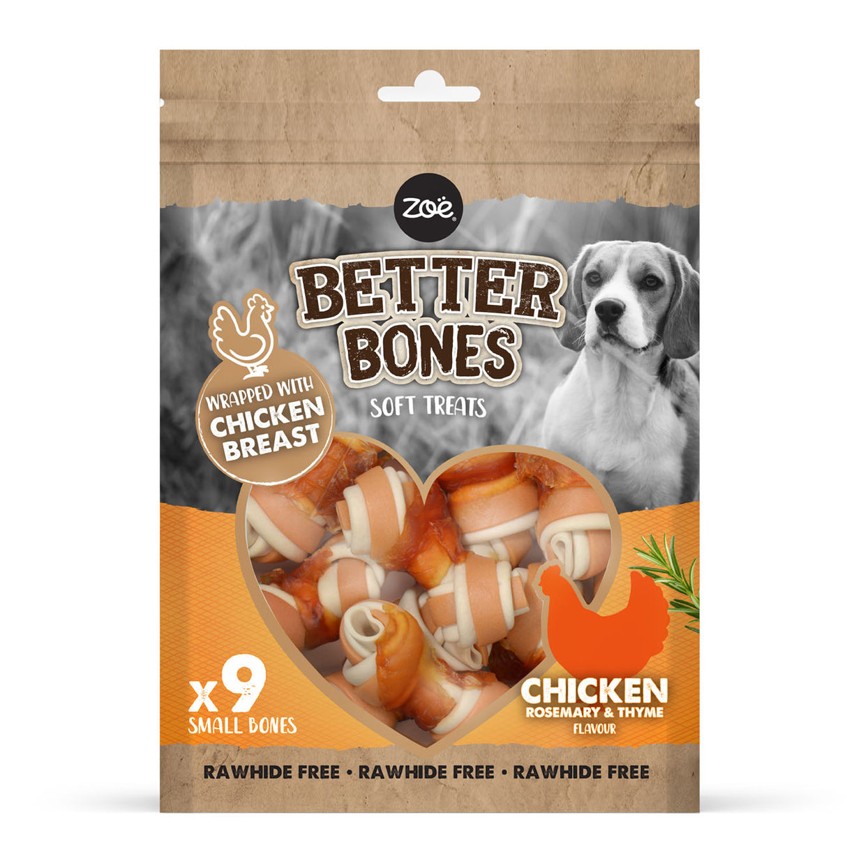 Zeus Better Bones Wrapped Chicken 7.5cm 9 Pack