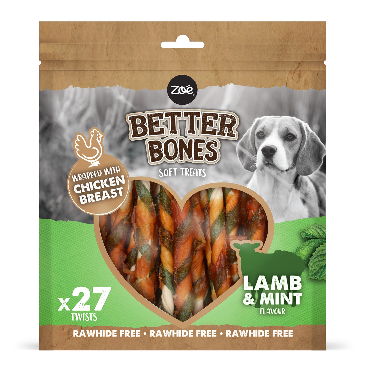 Zeus Better Bones Lamb & Mint Wrap Twists 27 Pack