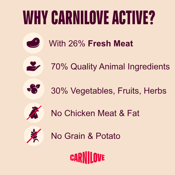 Carnilove Active Venison, Reindeer & Wild Boar Dog Food