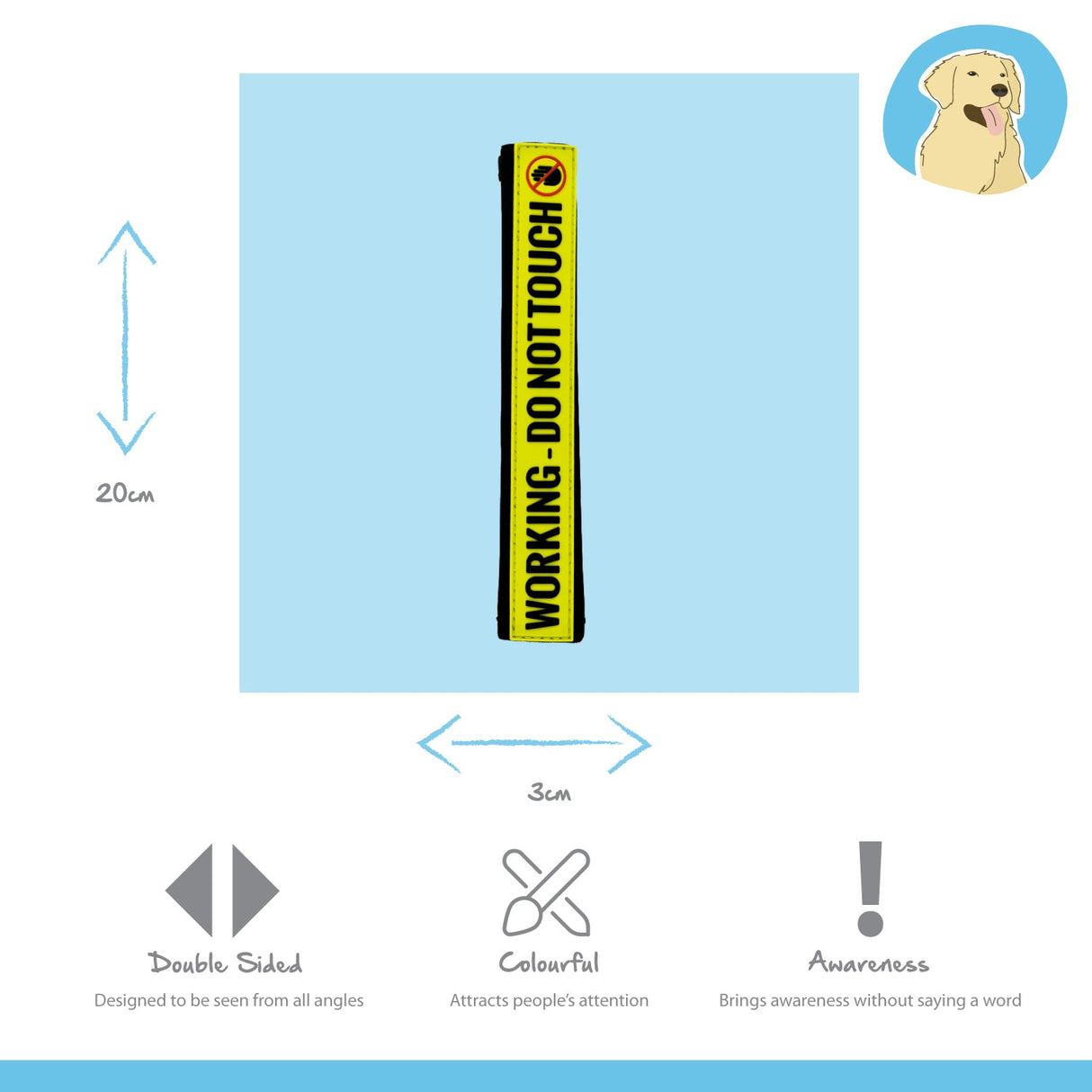 Happy Pet Working Don't Touch Leash Wrap