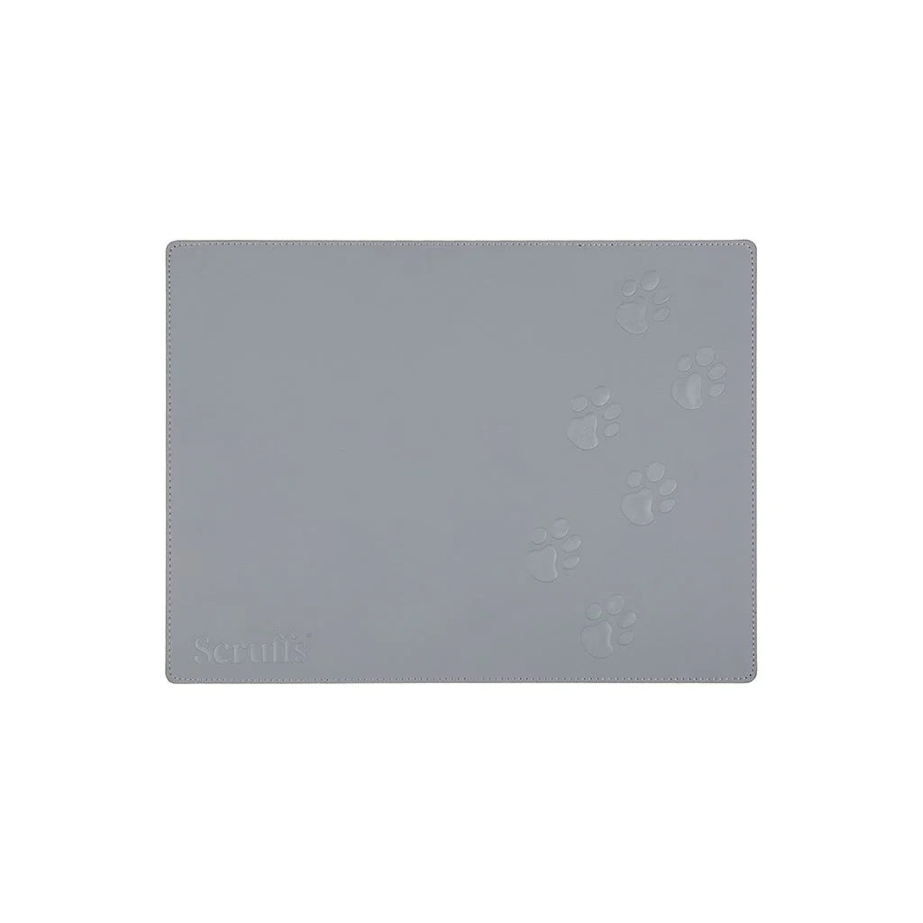 Scruffs 40 x 30cm Faux Leather Pet Placematin Grey