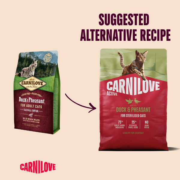 Carnilove Adult Duck & Pheasant Cat Food