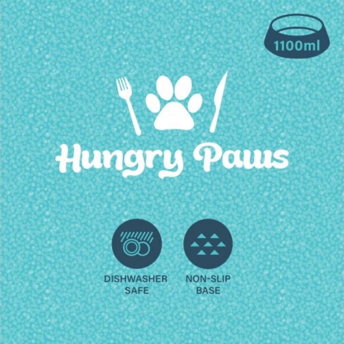Water World Pet & Aquatic Centre Ancol Hungry Paws sage stainless steel bowl with non-slip base and 1100ml capacity.