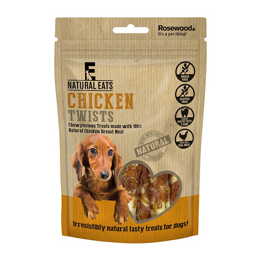 Chicken Twists Dog Treats 80g