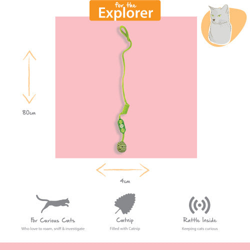 Happy Pet Tabby Patch Pea Pod Cat Bungee