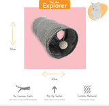 Happy Pet Tabby Patch Black Check Cat Tunnel