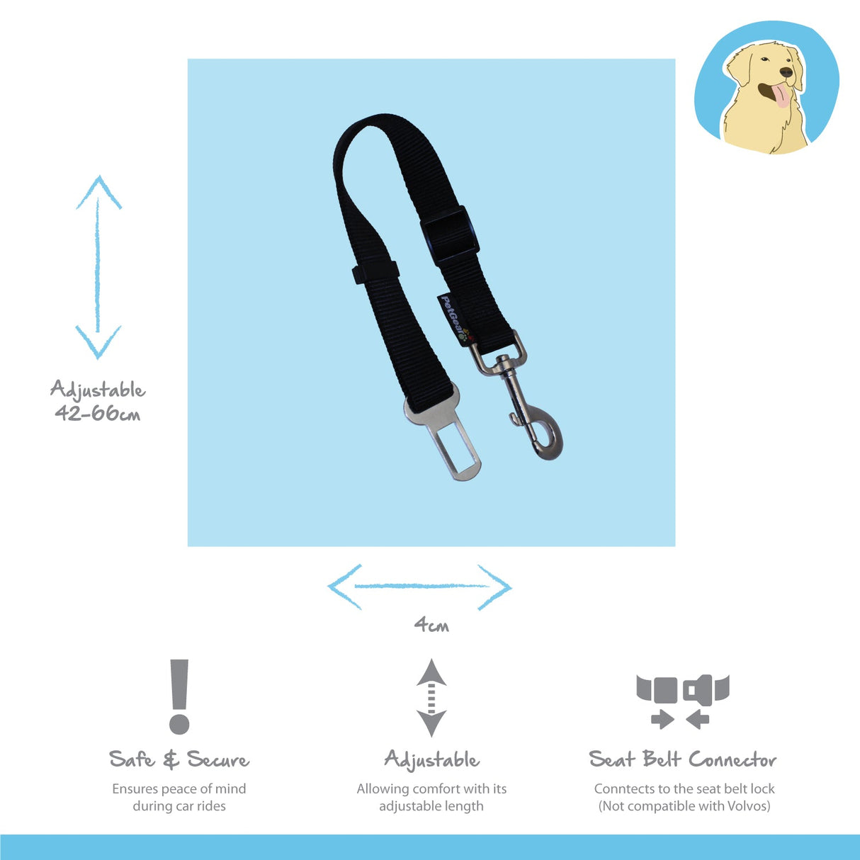 Happy Pet Dog Seat Belt