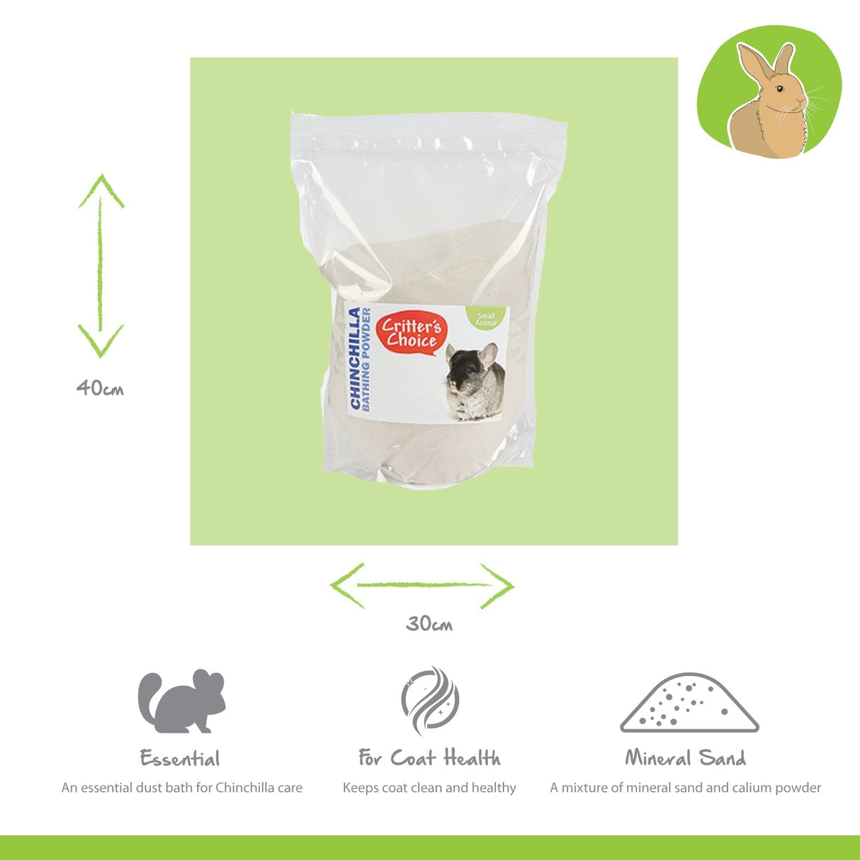 Happy Pet Chinchilla Bathing Powder
