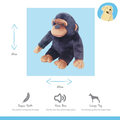 Happy Pet Big Buddie Chucky the Chimp Soft Dog Toy