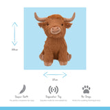Happy Pet Jumbo Highland Cow Dog Toy