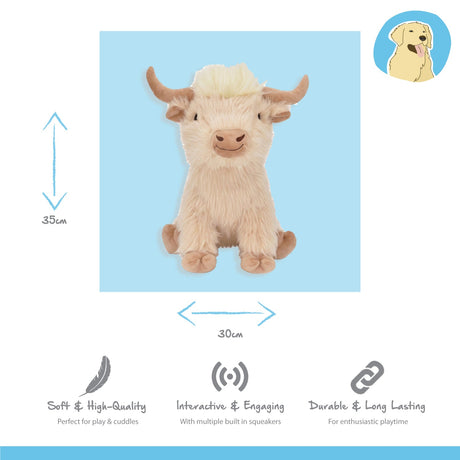 Happy Pet Jumbo Highland Cow Dog Toy