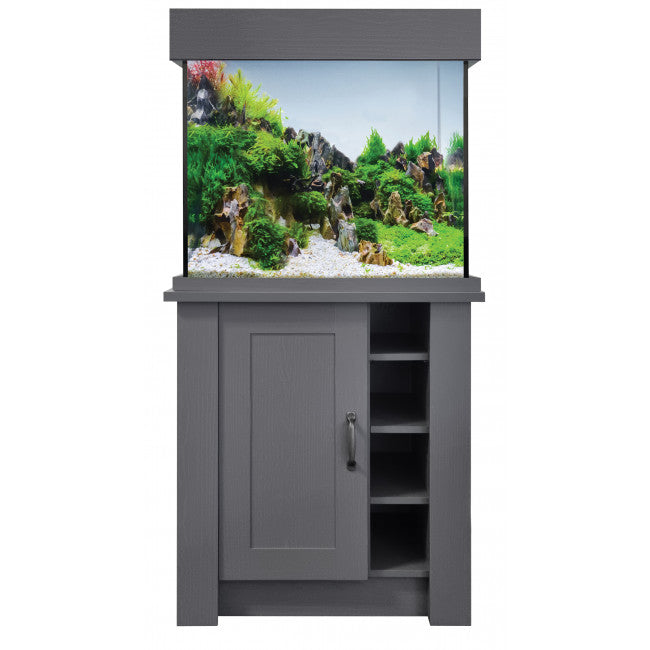 AquaOne OakStyle 110 Slate Grey Aquarium & Cabinet