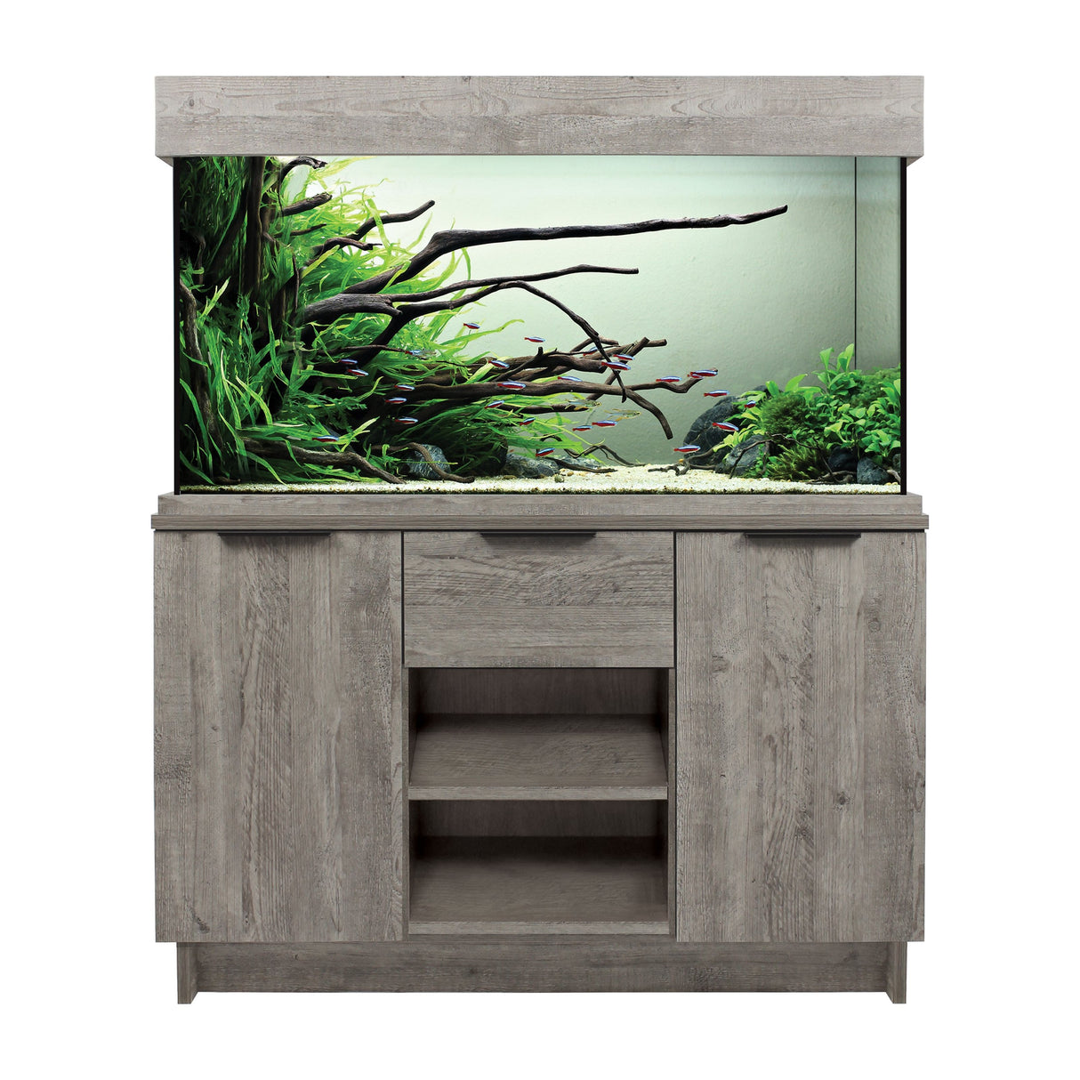 AquaOne OakStyle 230 Urban Grey Aquarium & Cabinet