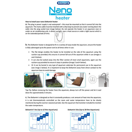 Interpet Flat Flexi Nano Therma Heater 15W
