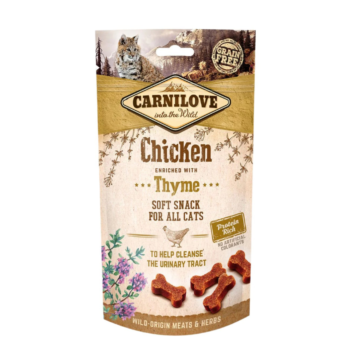 Carnilove Chicken With Thyme Semi-Moist Treats for Cats 50g