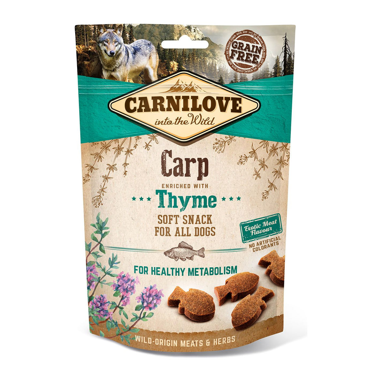 Carnilove Carp With Thyme Semi-Moist Treats for Dogs 200g