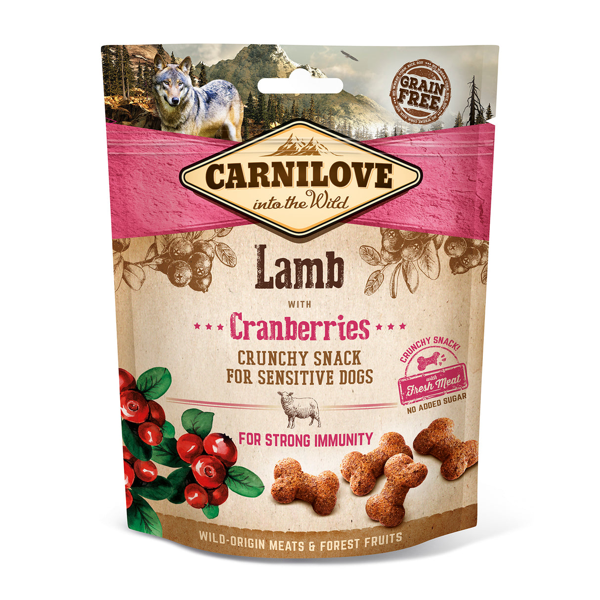 Carnilove Lamb With Cranberries Crunchy Treats for Dogs 200g