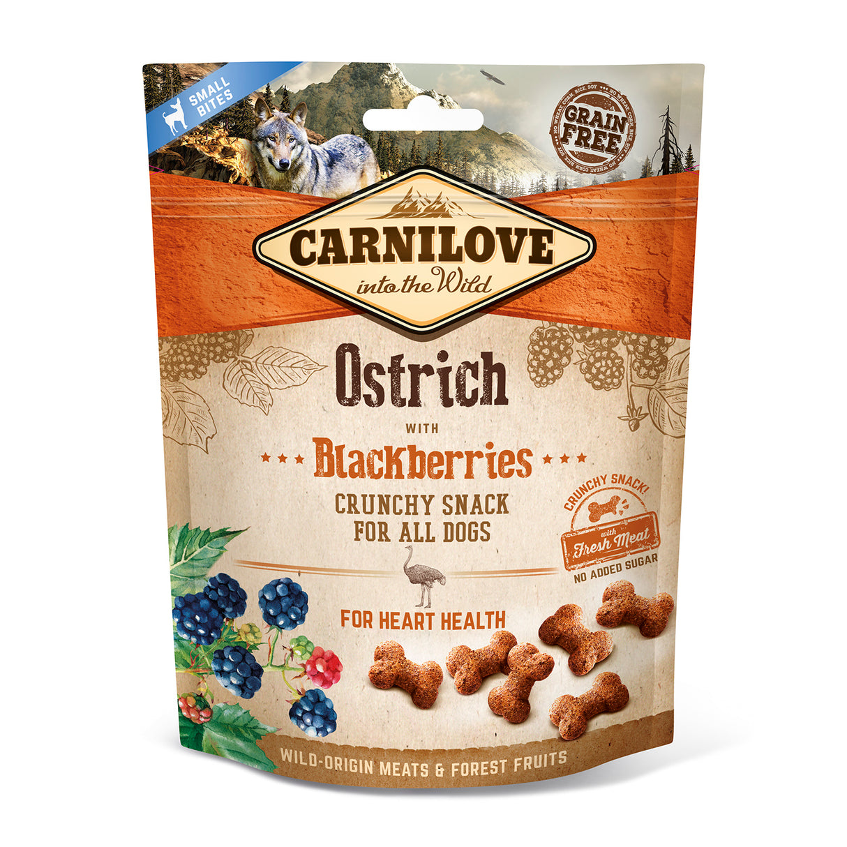 Carnilove Ostrich With Blackberries Crunchy Treats for Dogs 200g