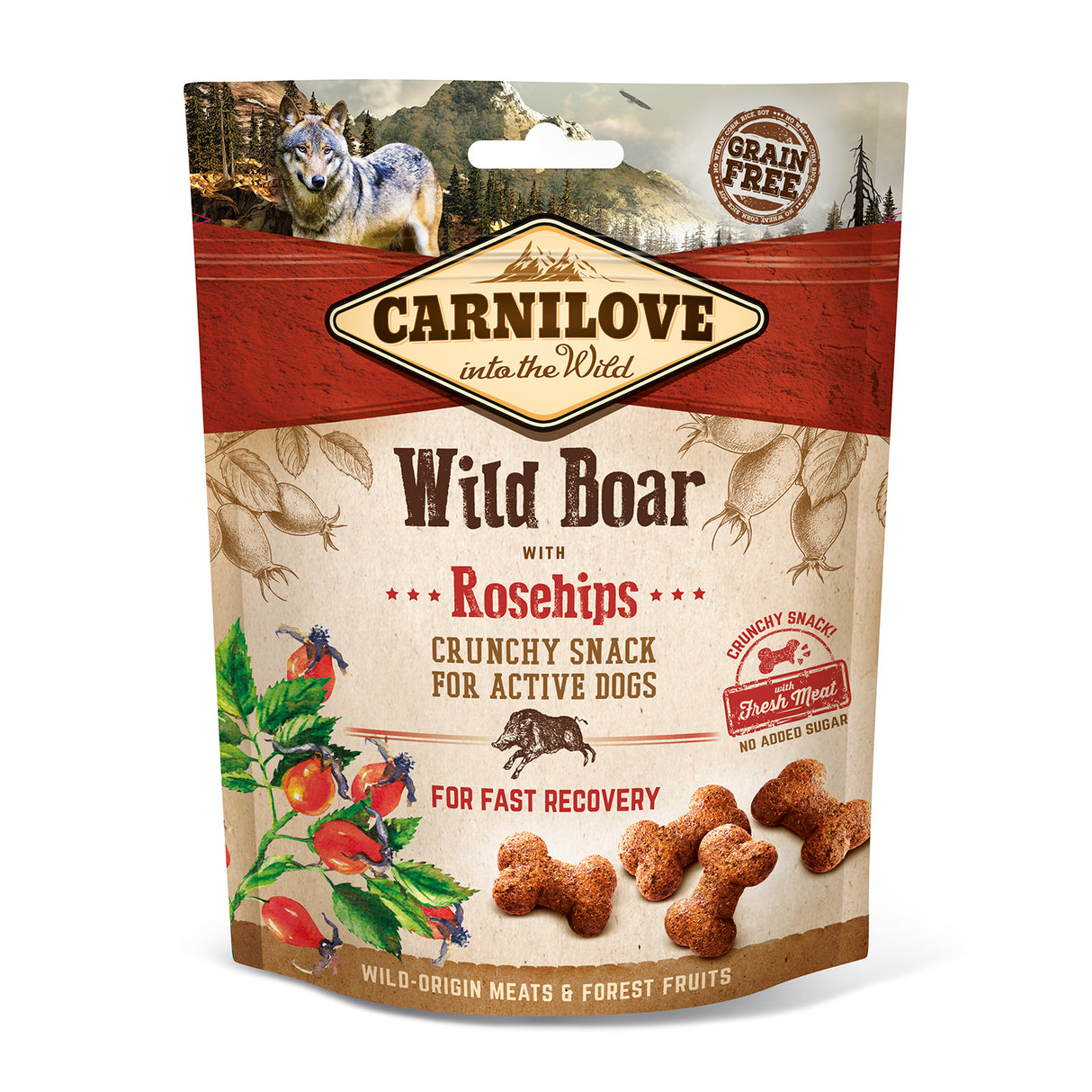 Carnilove Wild Boar With Rosehips Crunchy Treats for Dogs 200g