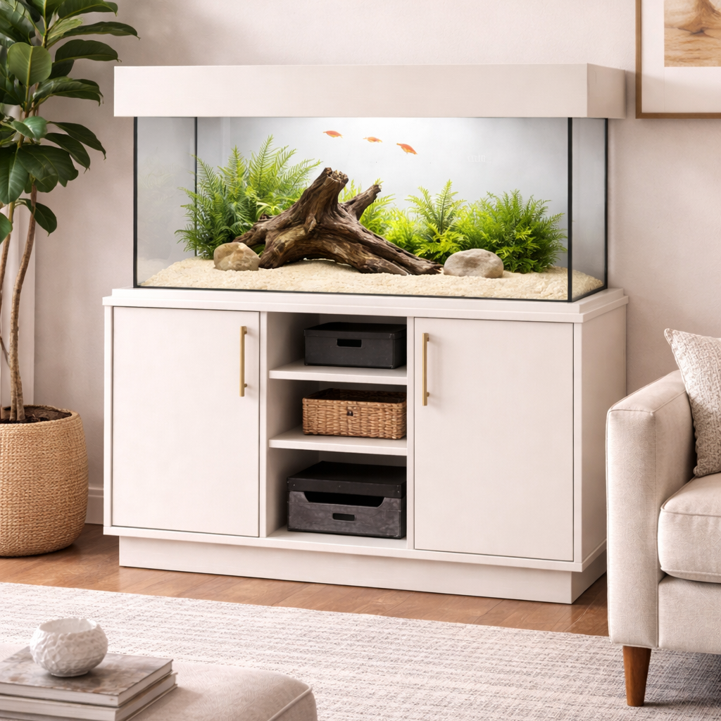 Aqua One OakStyle 230 Aquarium & Cabinet in Soft Cashmere