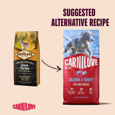 Carnilove Active Salmon & Turkey Dog Food for Large Breeds