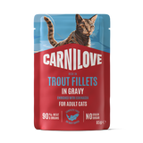 Carnilove Adult Trout With Echinacea in Gravy Wet Cat Food Pouch 85g