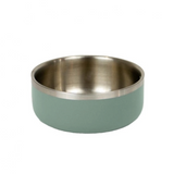 Water World Pet & Aquatic Centre Ancol Hungry Paws sage green stainless steel pet bowl with a non-slip base.
