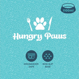 Water World Pet & Aquatic Centre Ancol Hungry Paws sage stainless steel bowl with non-slip base and 1100ml capacity.