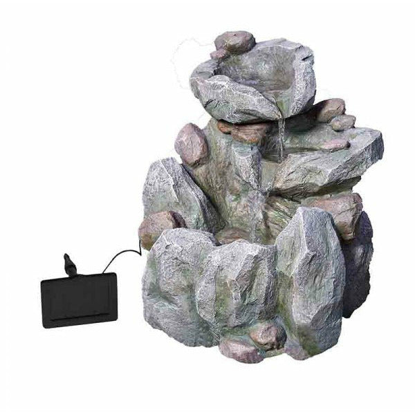 Smart Solar Rock Fall Fountain