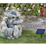 Smart Solar Rock Fall Fountain