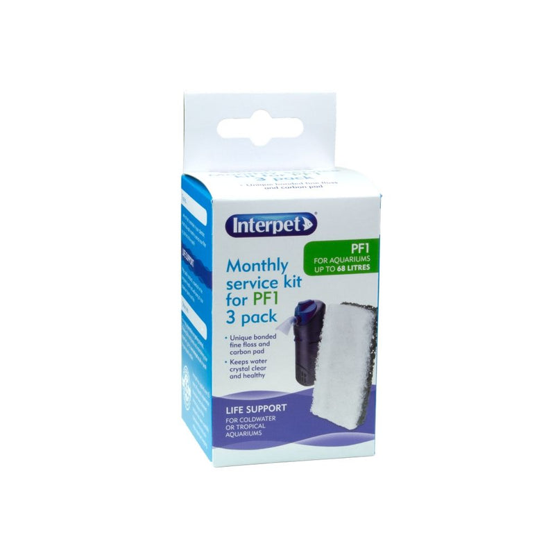Interpet PF1 Floss & Carbon Monthly Service Kit 3 Pack