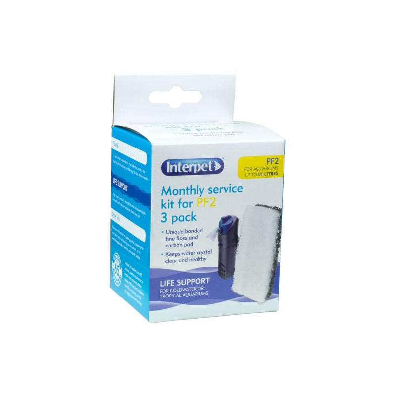 Interpet PF2 Floss & Carbon Monthly Service Kit 3 Pack