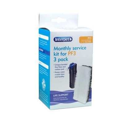 Interpet PF3 Floss & Carbon Monthly Service Kit 3 Pack