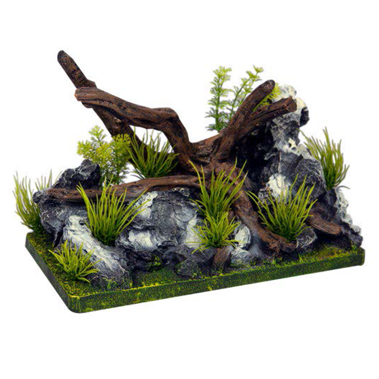 AquaOne ReadyScape Driftwood On Rock Medium dark wood