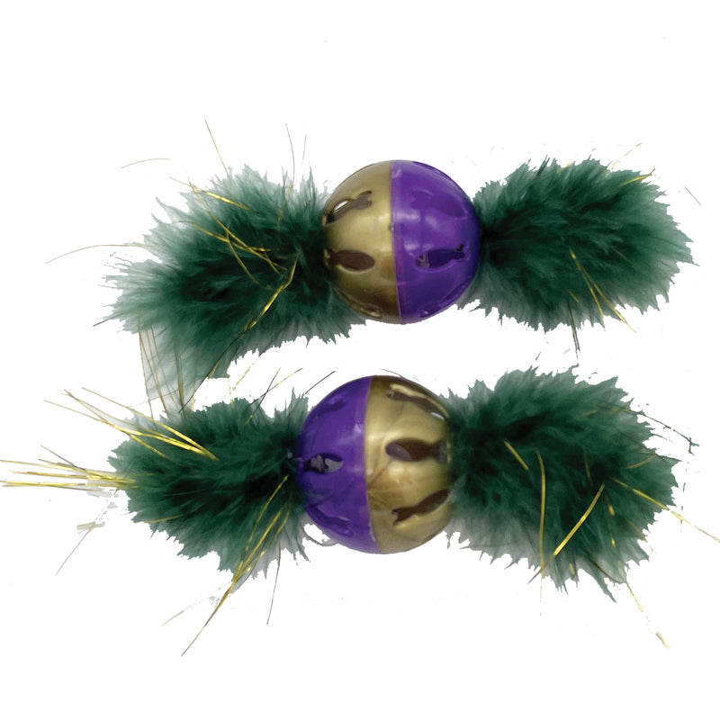 Happy Pet Gemstone Forest 2pk Feather Balls