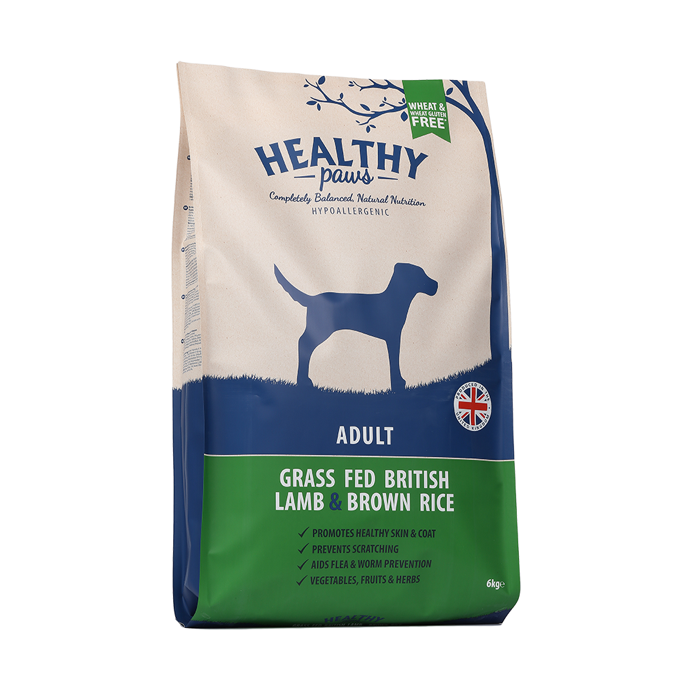 Healthy Paws Adult Grass Fed British Lamb & Brown Rice