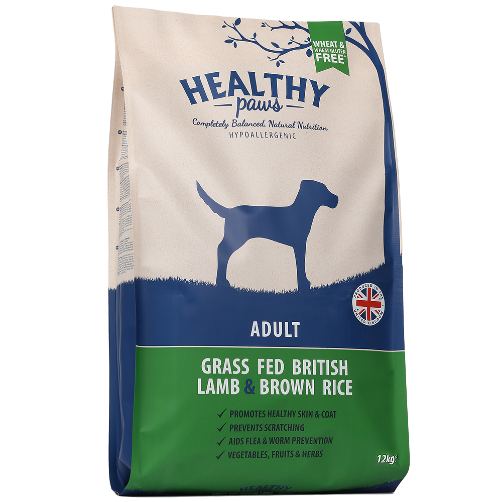 Healthy Paws Adult Grass Fed British Lamb & Brown Rice