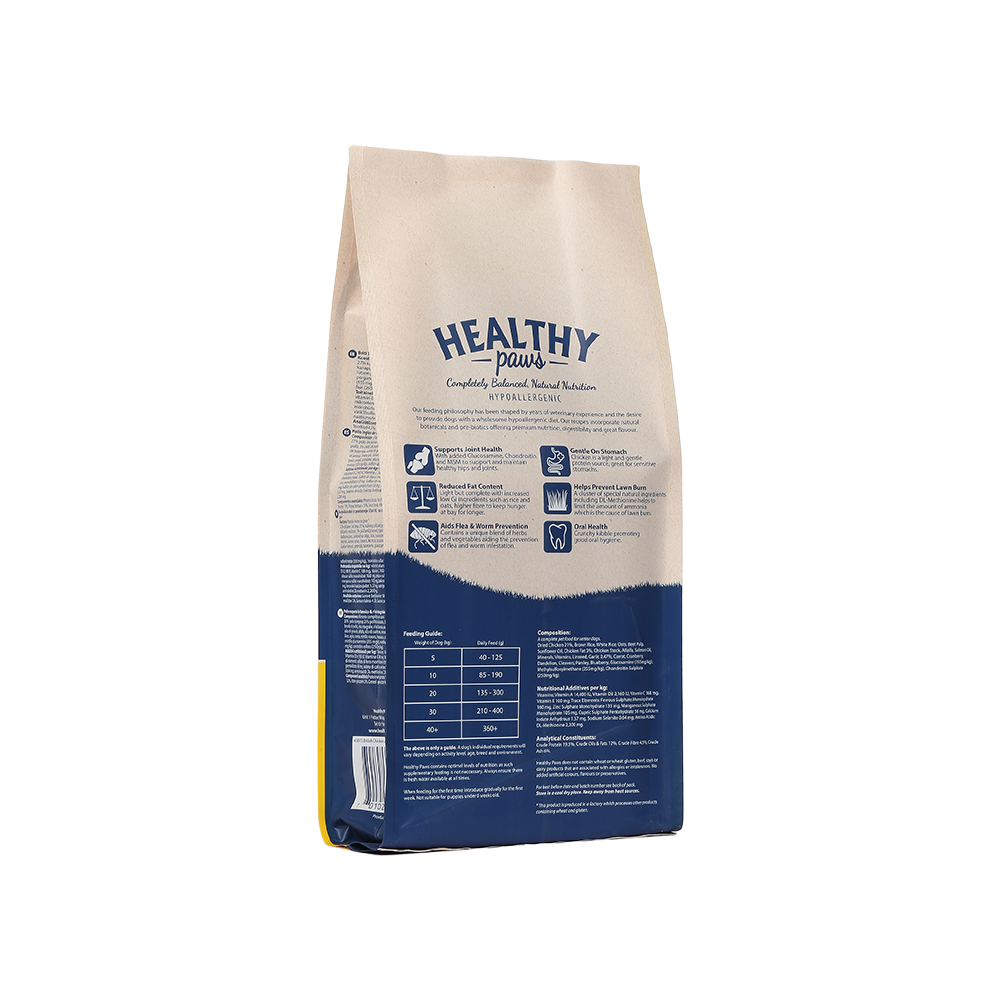 Healthy Paws Senior/Light British Free-Run Chicken & Brown Rice