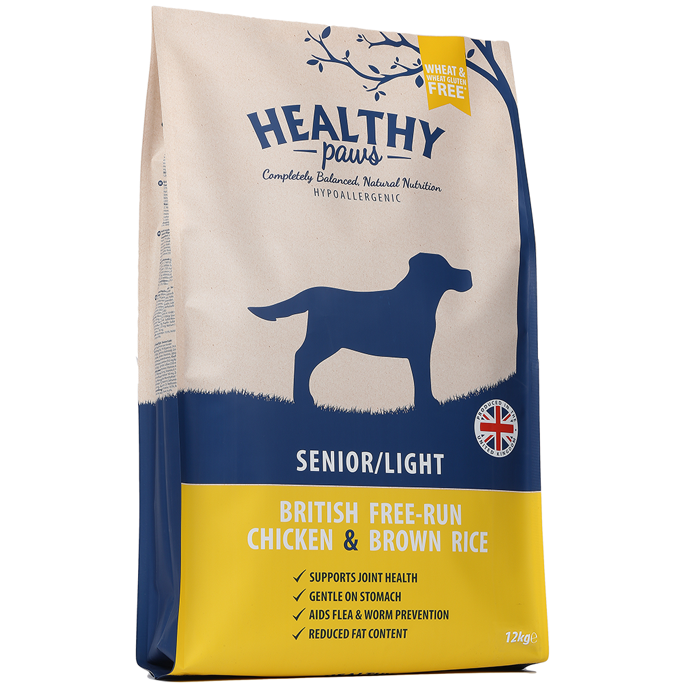 Healthy Paws Senior/Light British Free-Run Chicken & Brown Rice