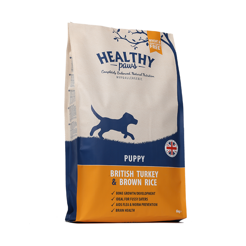 Healthy Paws Puppy British Turkey & Brown Rice