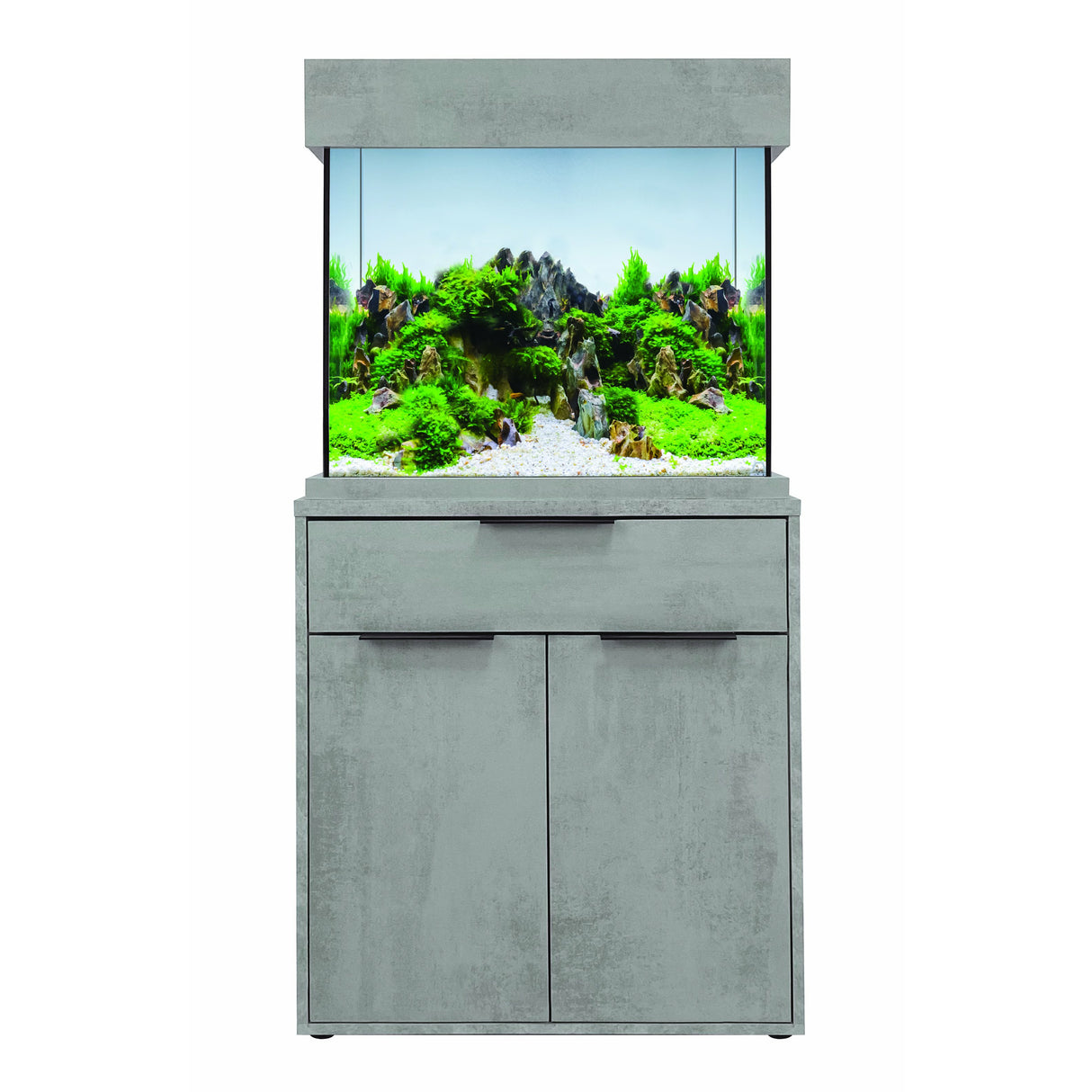 AquaOne OakStyle 110 Industrial Concrete Aquarium & Cabinet