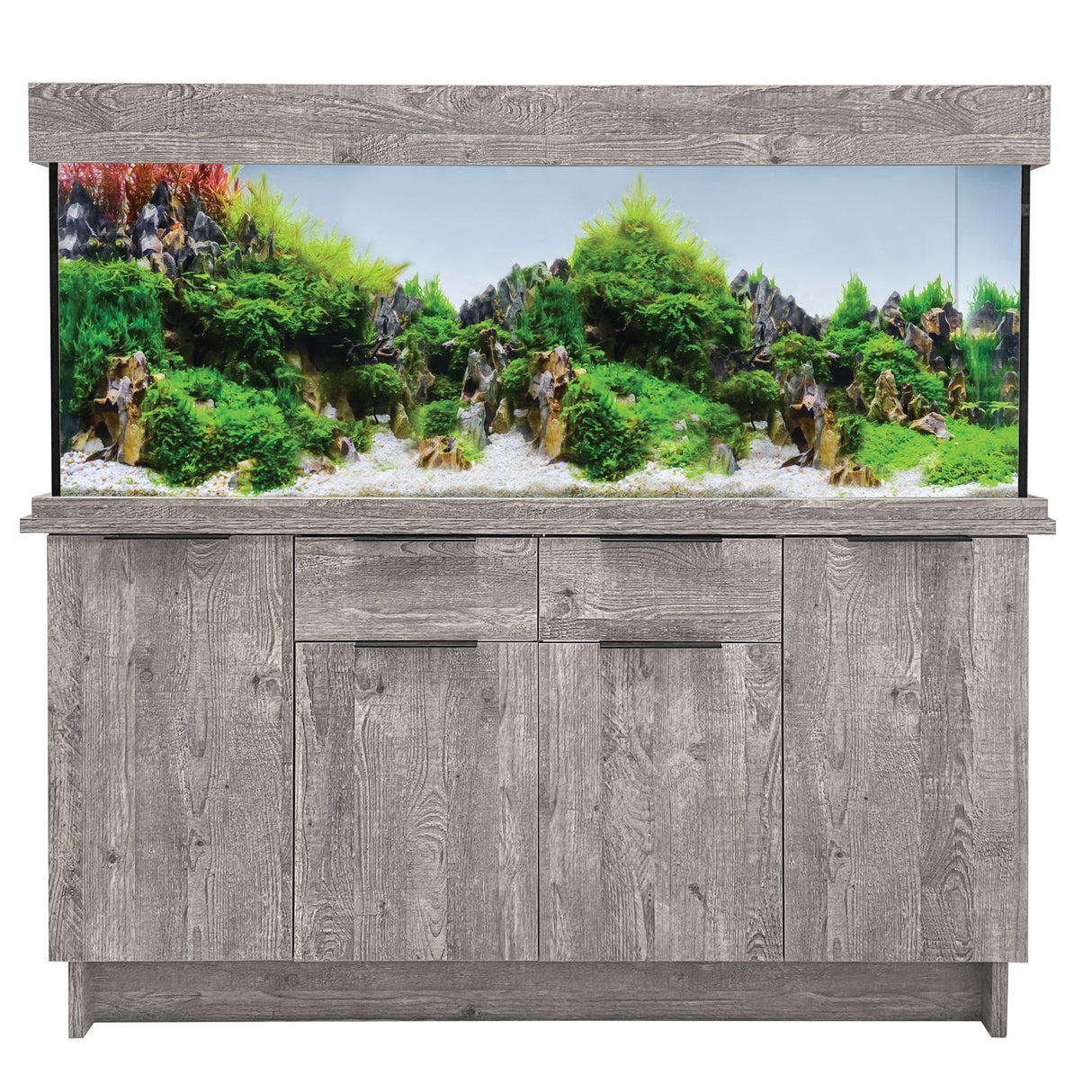 AquaOne OakStyle 300 Urban Grey Aquarium & Cabinet